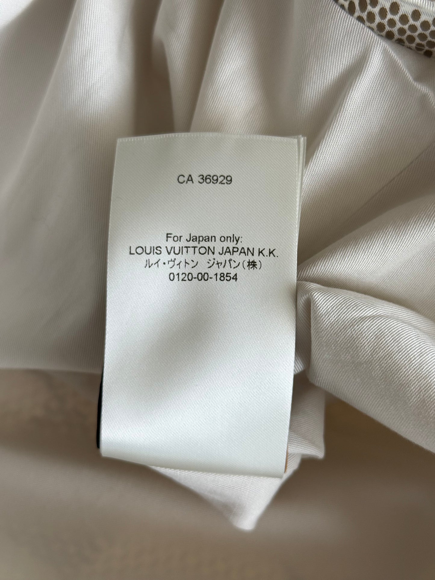 Louis Vuitton White & Beige Damier Jacket