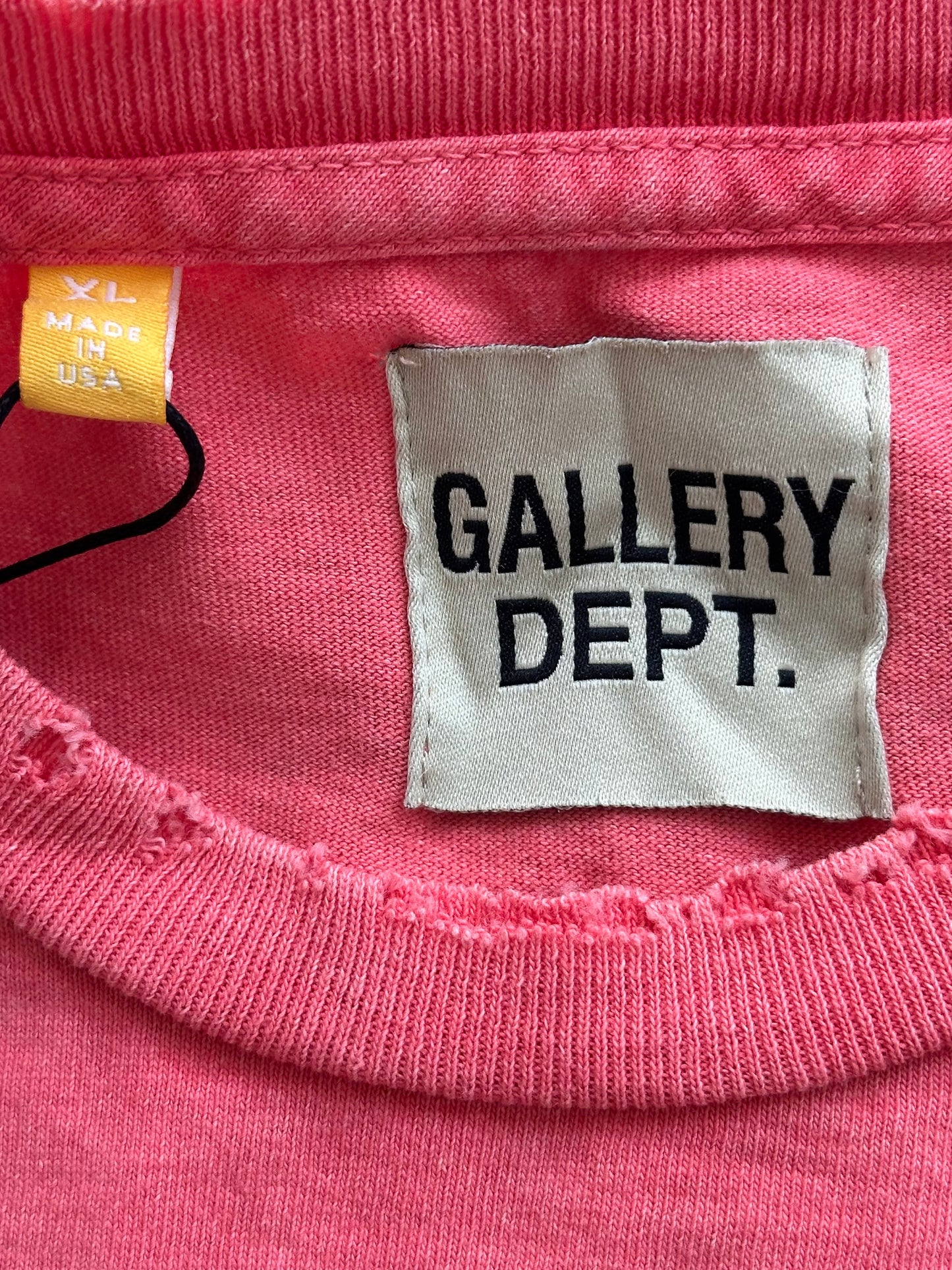 Gallery Dept Sun Faded Red & Black Logo T-Shirt