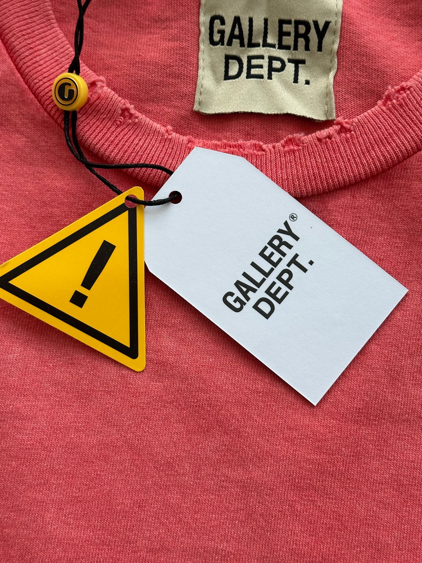 Gallery Dept Sun Faded Red & Black Logo T-Shirt