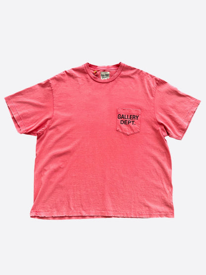 Gallery Dept Sun Faded Red & Black Logo T-Shirt