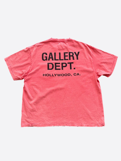 Gallery Dept Sun Faded Red & Black Logo T-Shirt