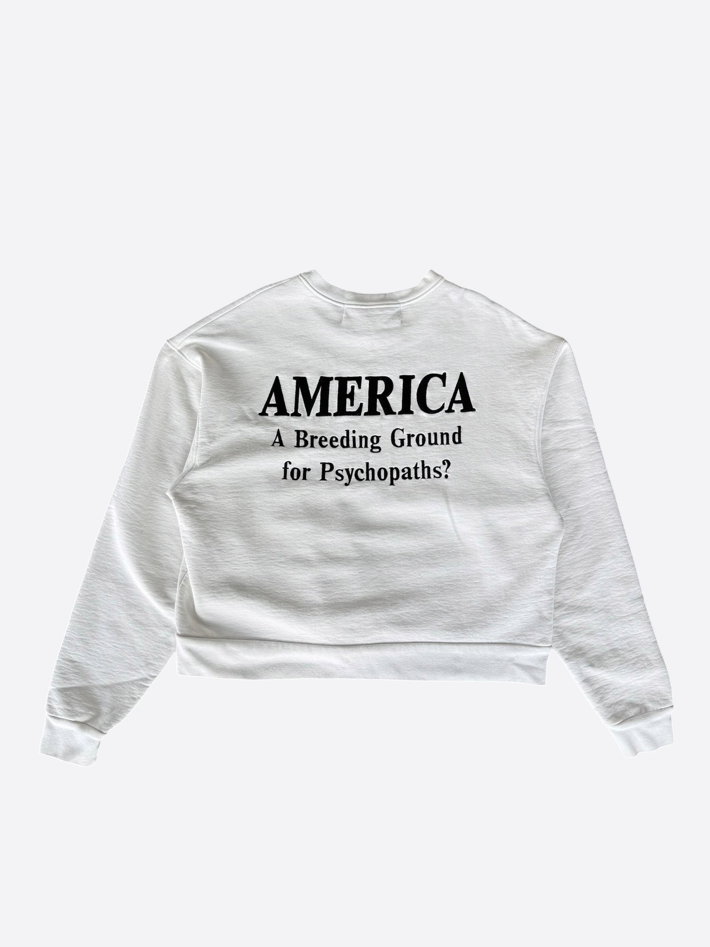 Enfants Riches White & Black America Logo Sweater