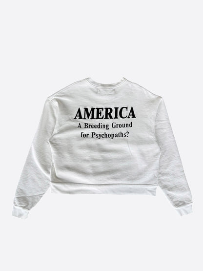 Enfants Riches White & Black America Logo Sweater