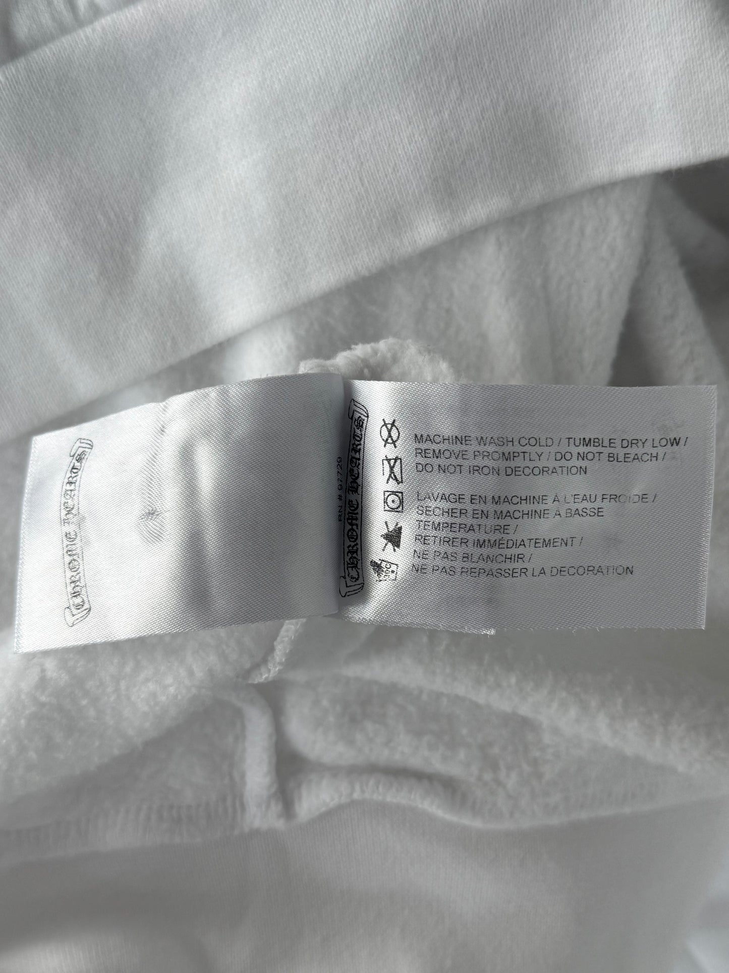 Chrome Hearts White & Grey Miami Horseshoe Logo Hoodie