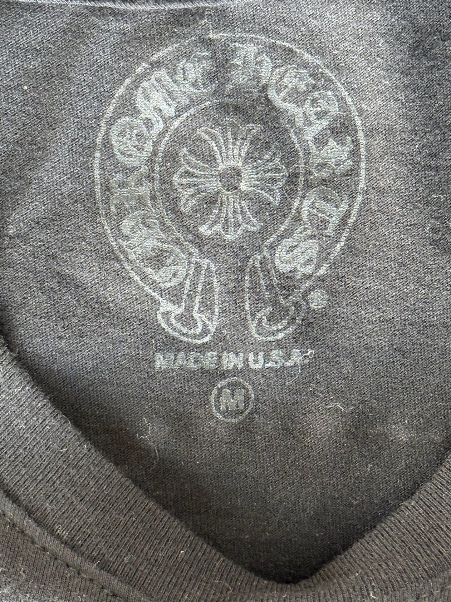 Chrome Hearts Black & Pink Horseshoe Logo T-Shirt