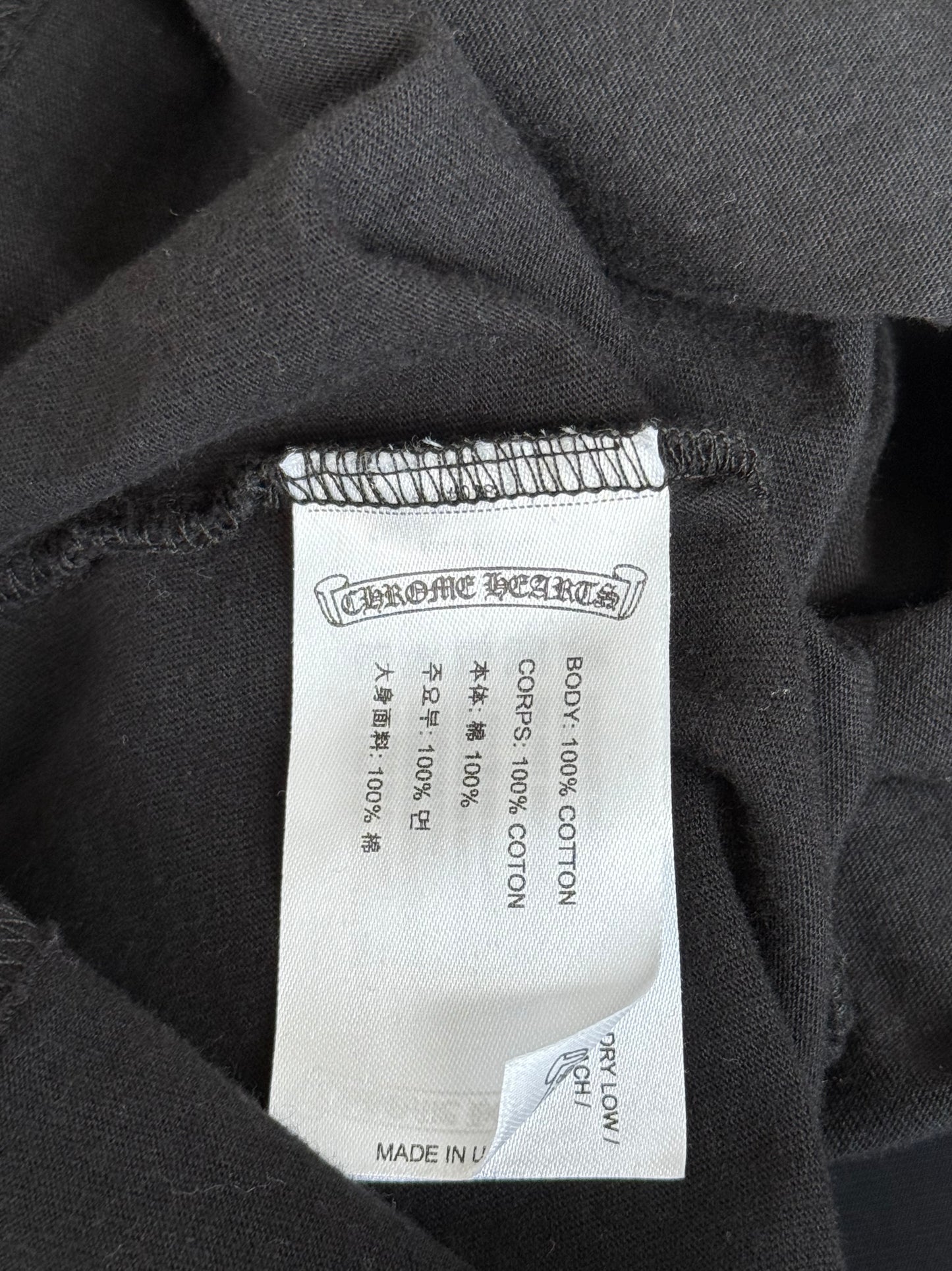 Chrome Hearts Black & Pink Horseshoe Logo T-Shirt