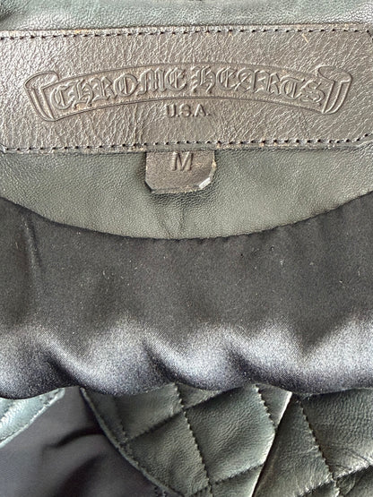 Chrome Hearts Black Quilted Leather Vest