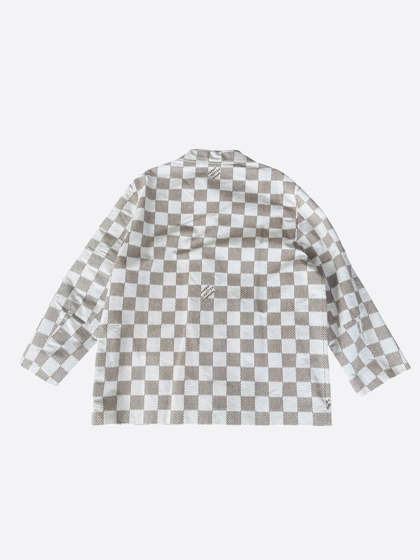 Louis Vuitton White & Beige Damier Jacket