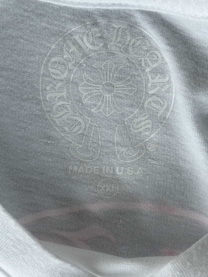 Chrome Hearts White & Pink Horseshoe Logo T-Shirt