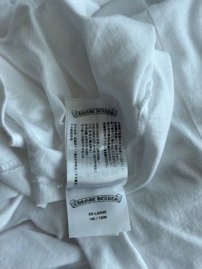 Chrome Hearts White & Pink Horseshoe Logo T-Shirt