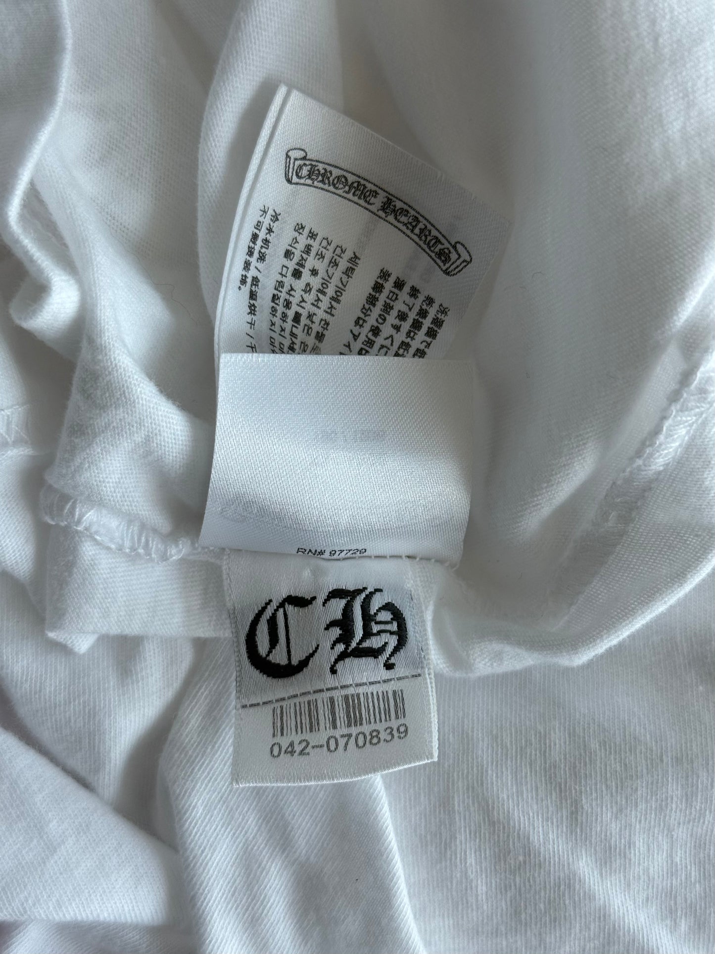 Chrome Hearts White & Pink Horseshoe Logo T-Shirt