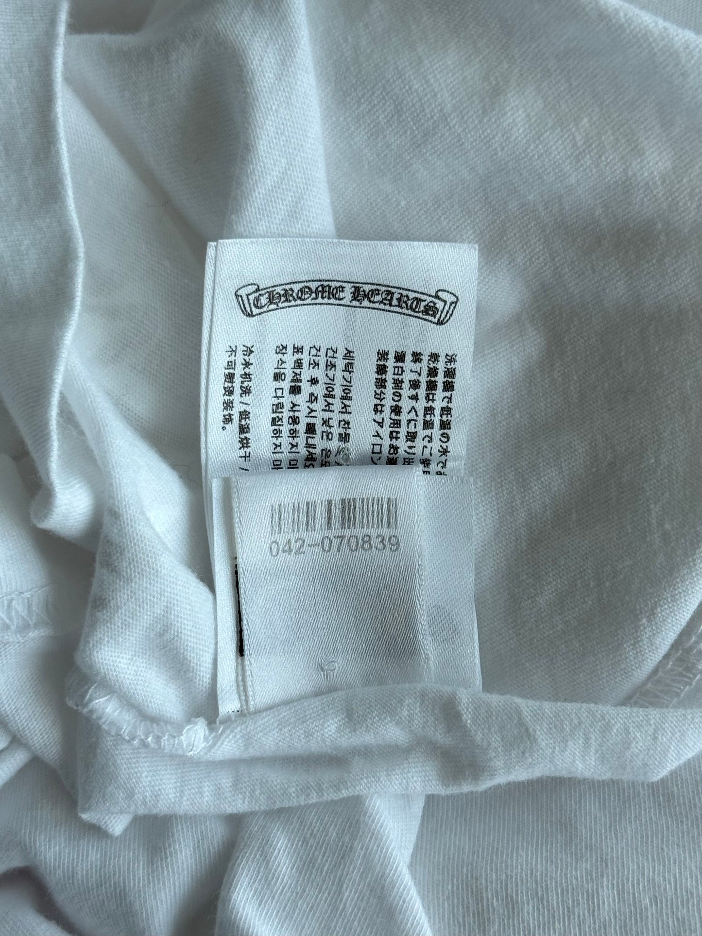 Chrome Hearts White & Pink Horseshoe Logo T-Shirt