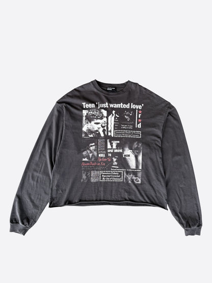 Enfants Riches Deprimes Black & Whtie Teen Just Wanted Love Longsleeve T-Shirt
