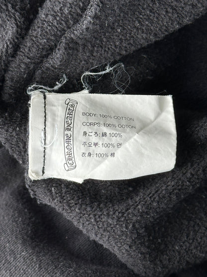 Chrome Hearts Black, White & Red Scroll Logo Zip Up Hoodie