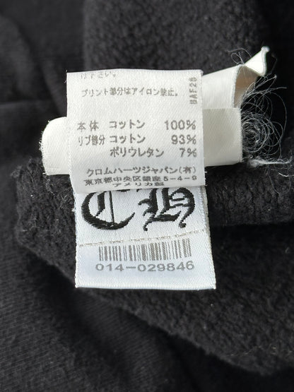 Chrome Hearts Black, White & Red Scroll Logo Zip Up Hoodie