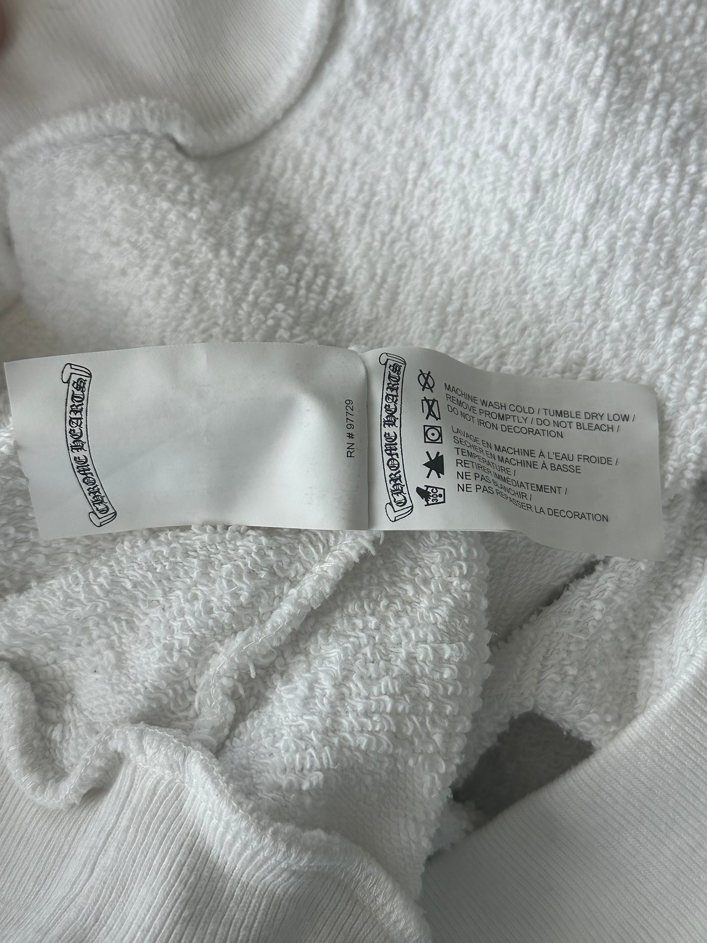 Chrome Hearts White Cross Jacquard Embroidered Hoodie