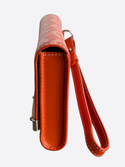 Goyard Orange Monte Carlo Clutch Bag