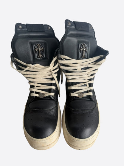 Rick Owens Chrome Hearts Black Cross Geobaskets