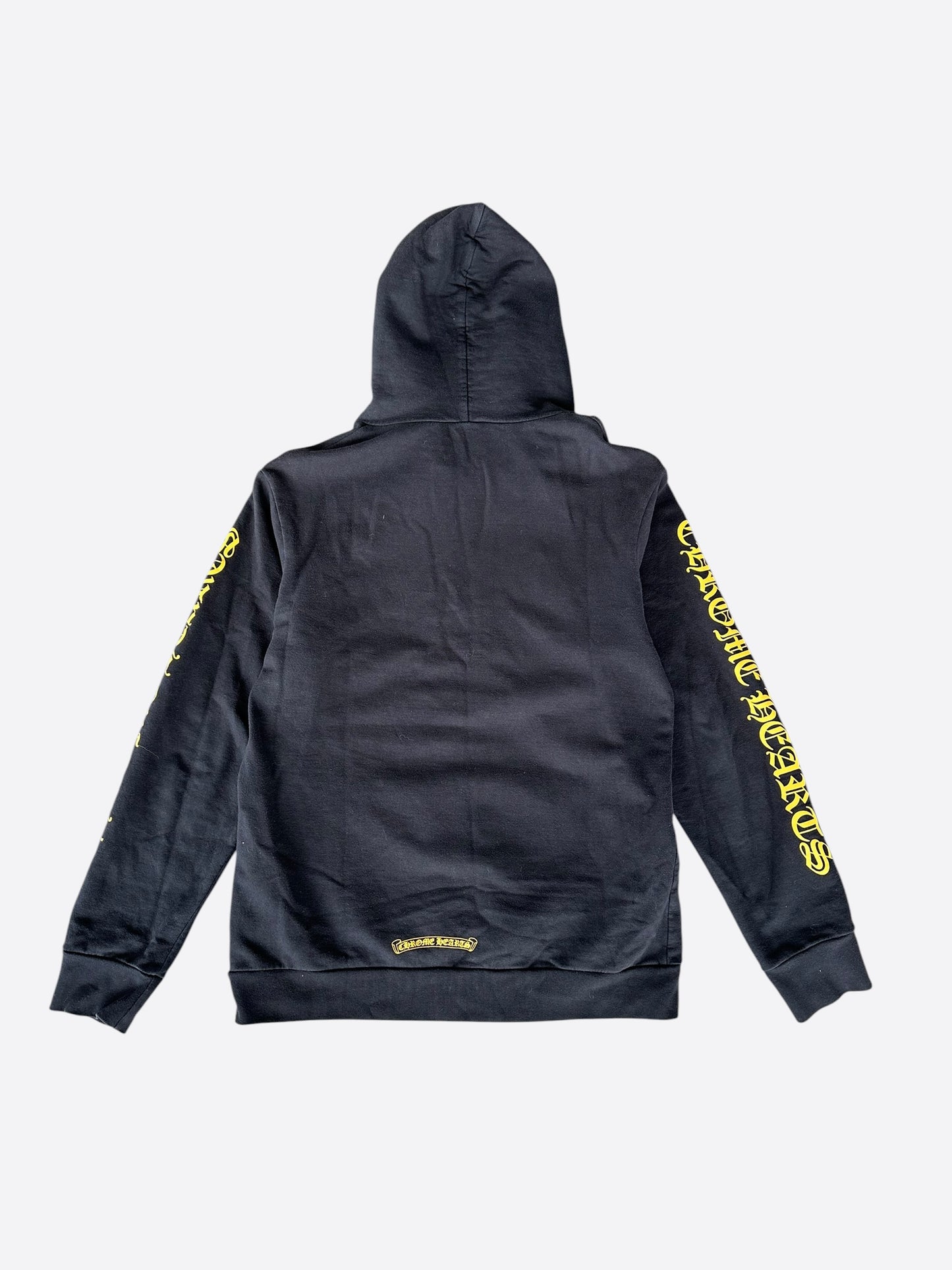 Chrome Hearts Black & Yellow Horseshoe Logo Hoodie
