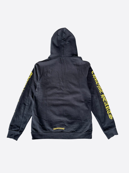 Chrome Hearts Black & Yellow Horseshoe Logo Hoodie