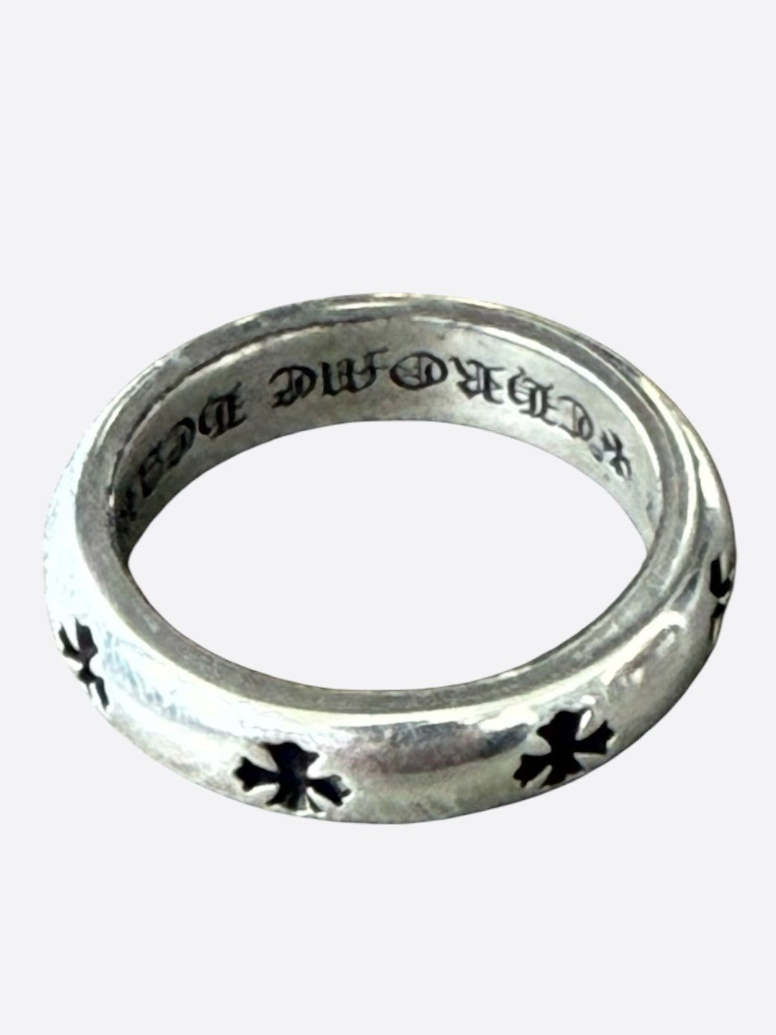 Chrome Hearts Silver Negative Plus Cross Ring