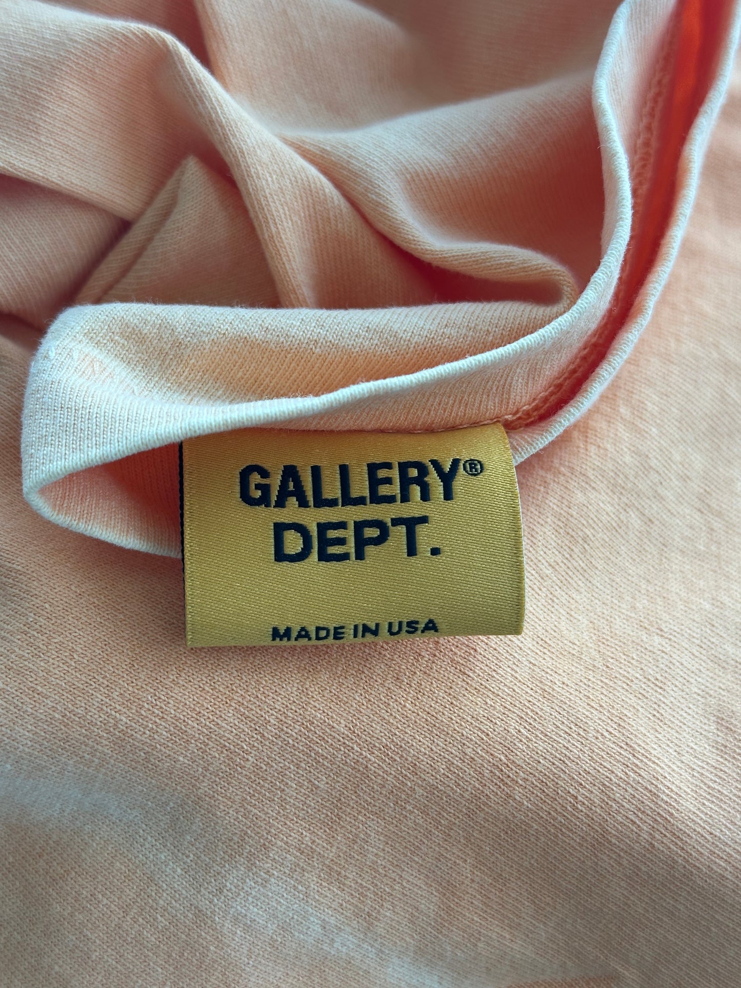 Gallery Dept Faded Orange & Black French Logo Longsleeve T-Shirt