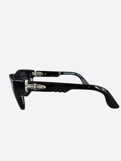 Chrome Hearts Black & Silver Disco Stick Sunglasses