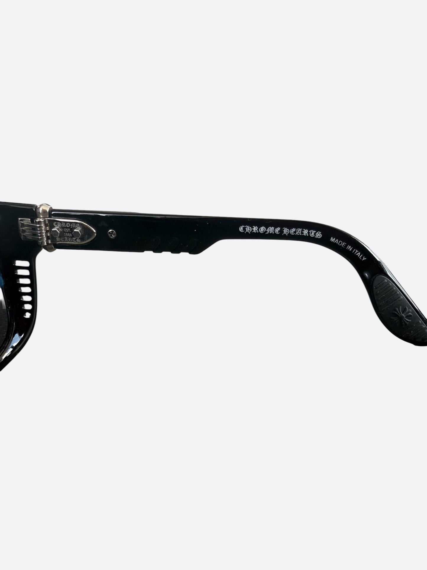 Chrome Hearts Black & Silver Disco Stick Sunglasses