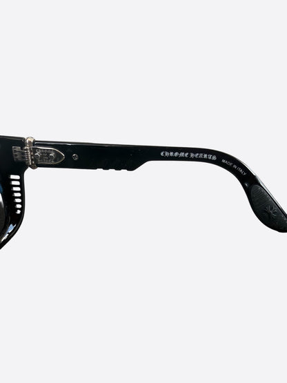 Chrome Hearts Black & Silver Disco Stick Sunglasses