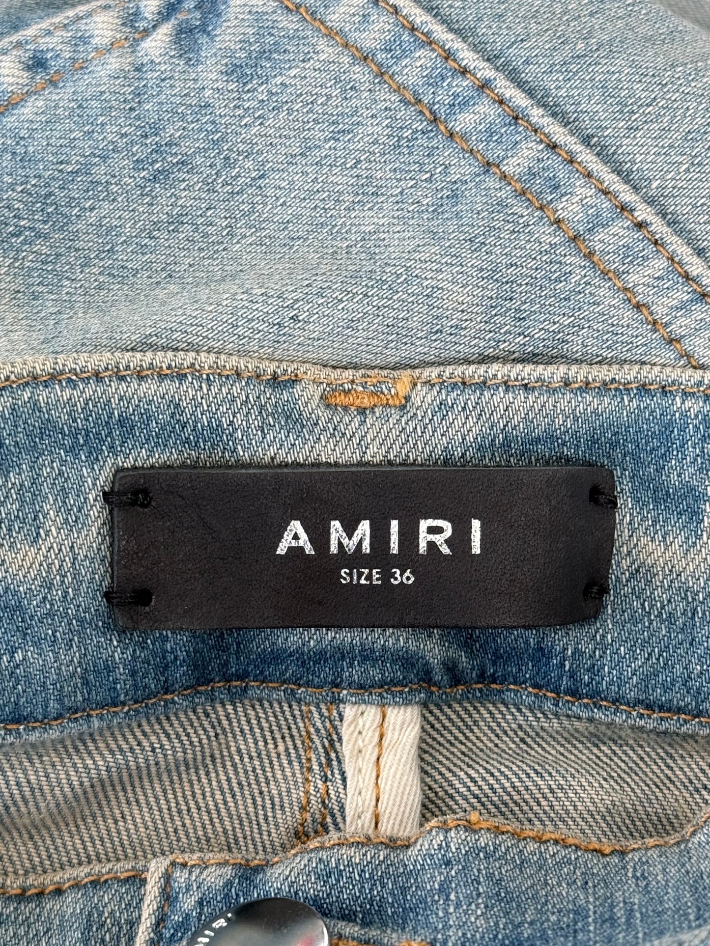 Amiri Clay Indigo & Black Patch MX1 Jeans