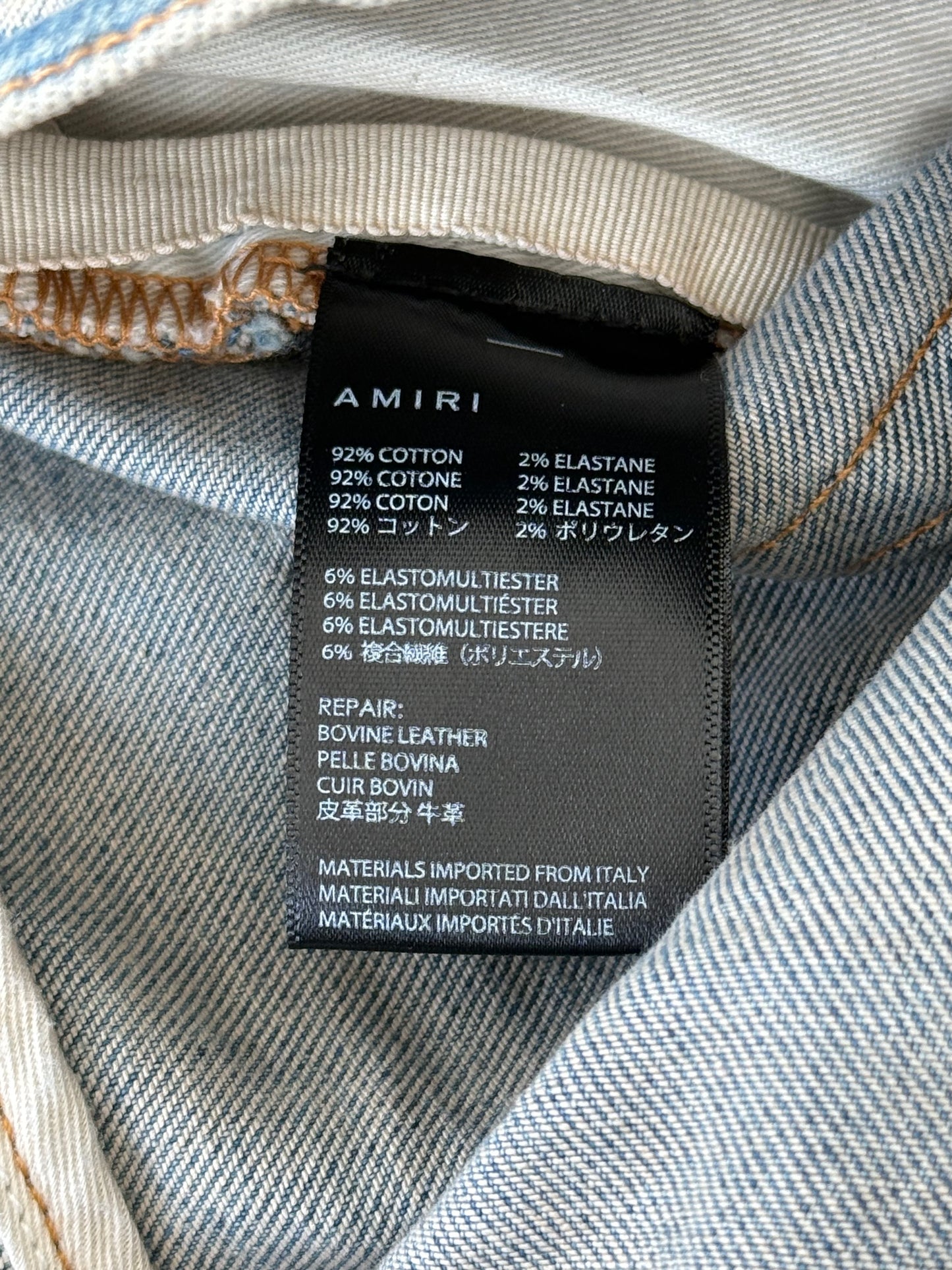 Amiri Clay Indigo & Black Patch MX1 Jeans