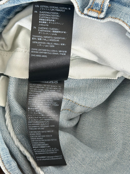 Amiri Aged Indigo & Brown Croc Patch MX1 Jeans