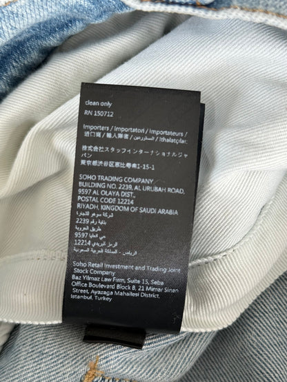 Amiri Aged Indigo & Brown Croc Patch MX1 Jeans