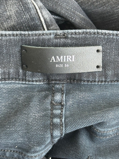 Amiri Aged Black & Python Patch Thrasher Jeans