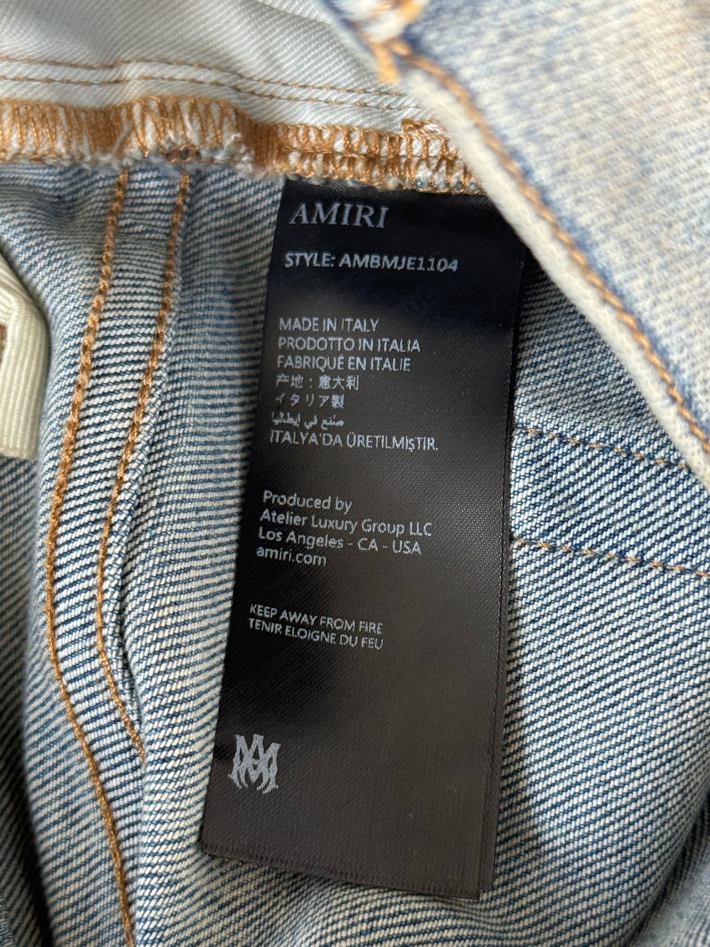 Amiri Antique Indigo & Black Patch MX1 Jeans