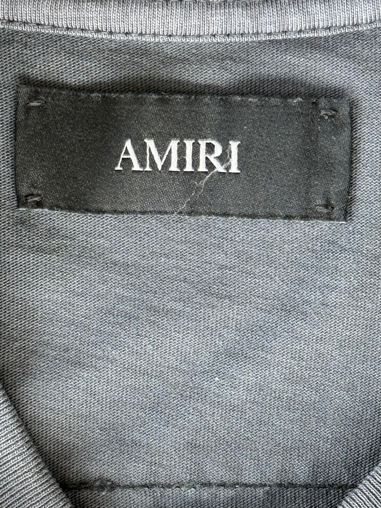 Amiri Black Bleached Bandana Patch T-Shirt