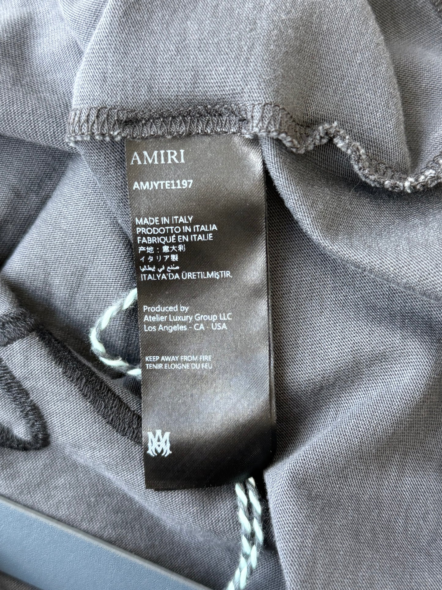 Amiri Black Bleached Bandana Patch T-Shirt