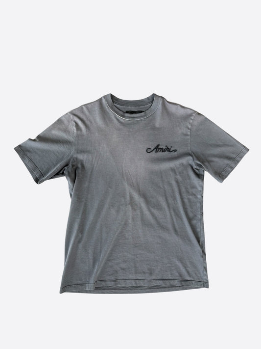 Amiri Black Bleached Bandana Patch T-Shirt