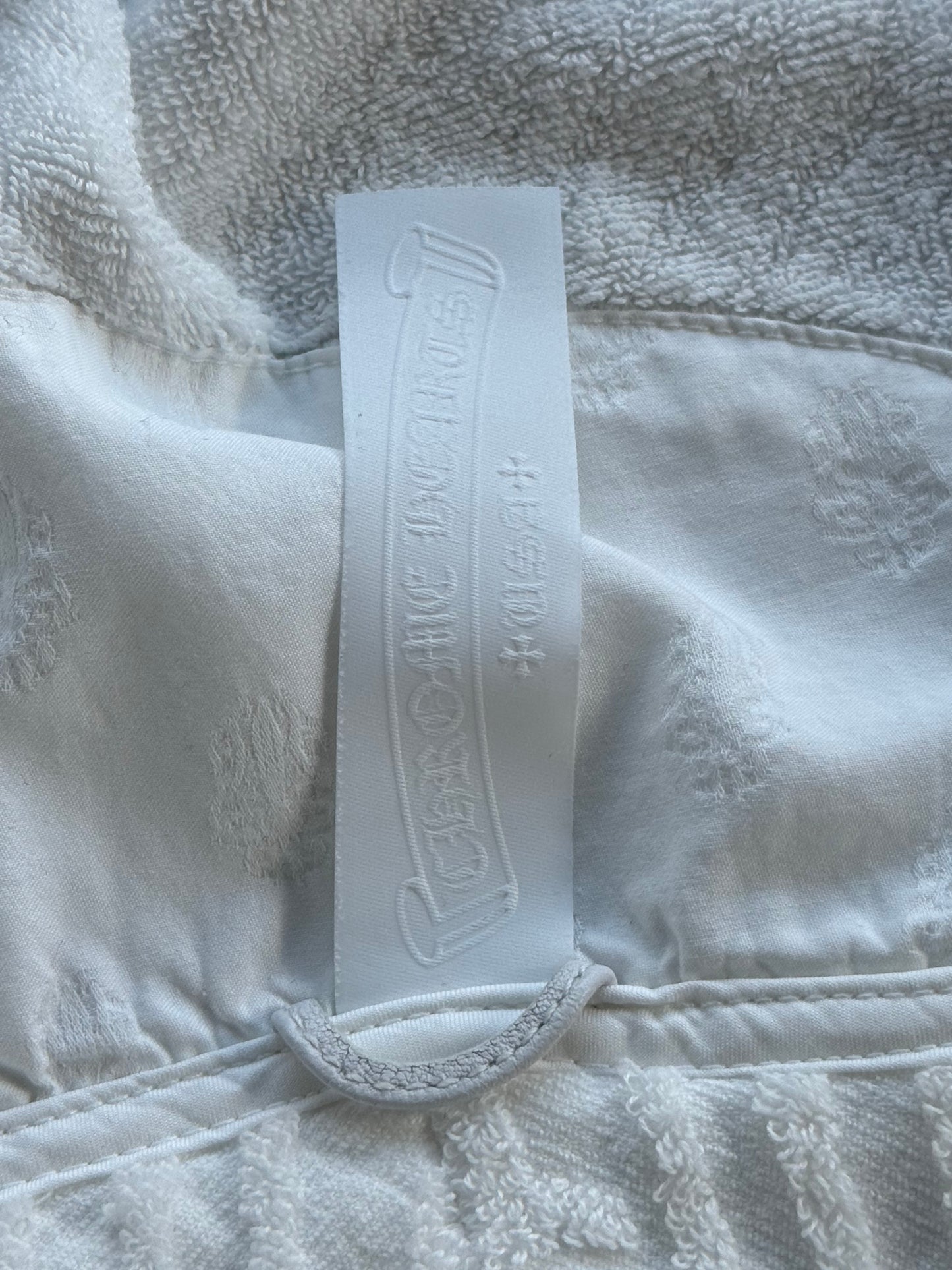 Chrome Hearts White Plus Cross Jacquard Robe