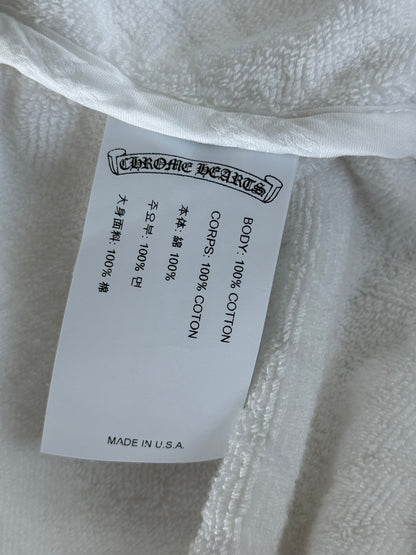 Chrome Hearts White Plus Cross Jacquard Robe