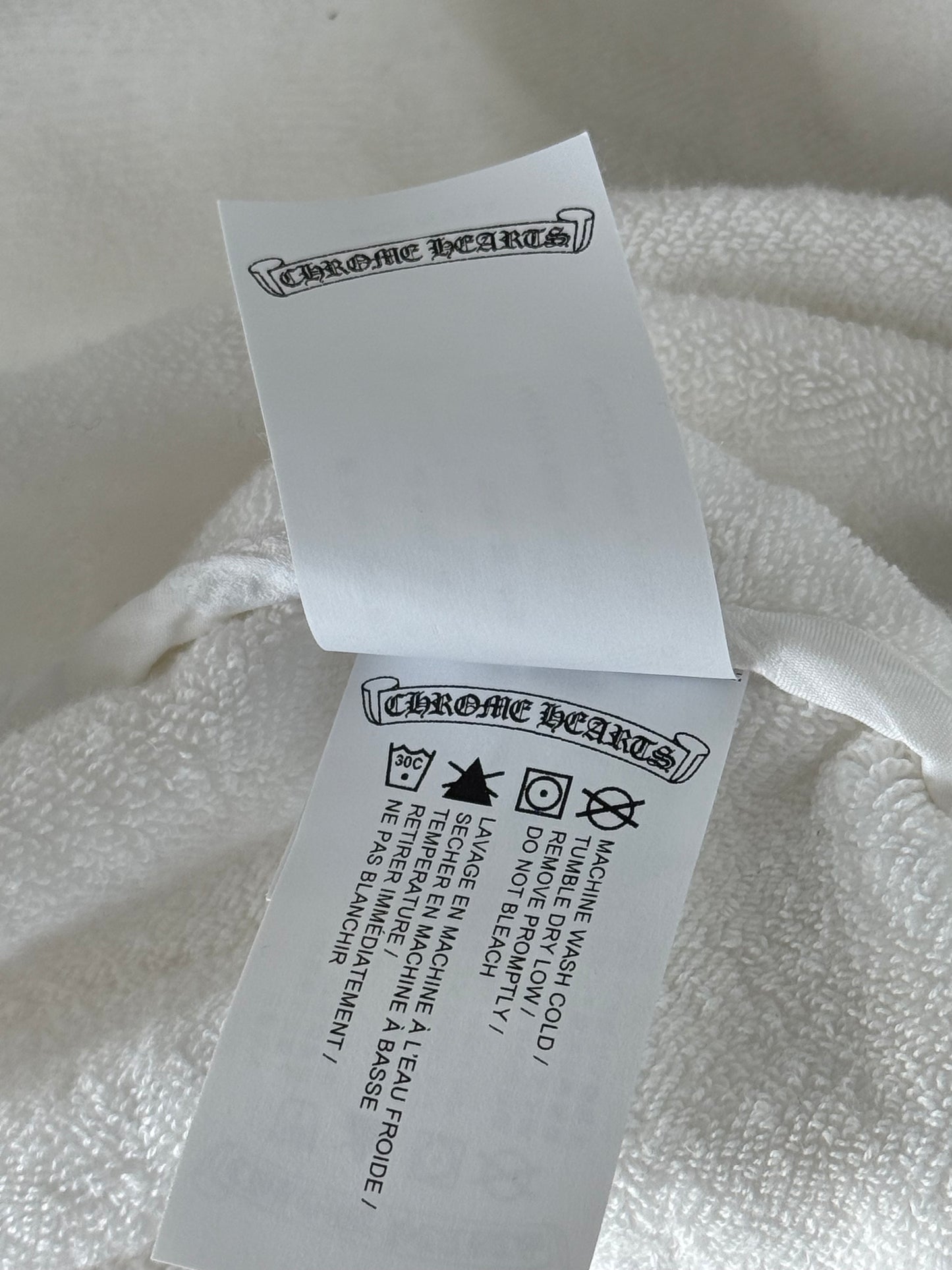 Chrome Hearts White Plus Cross Jacquard Robe
