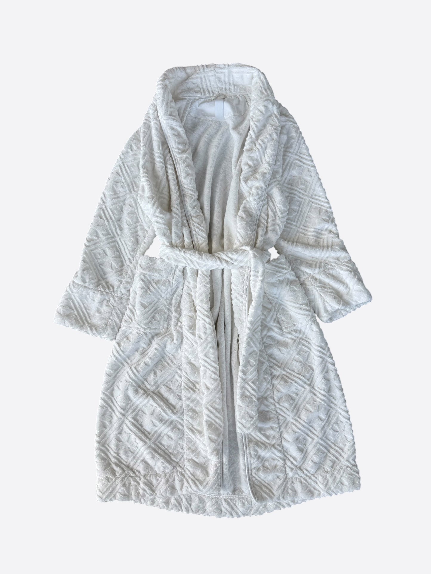 Chrome Hearts White Plus Cross Jacquard Robe