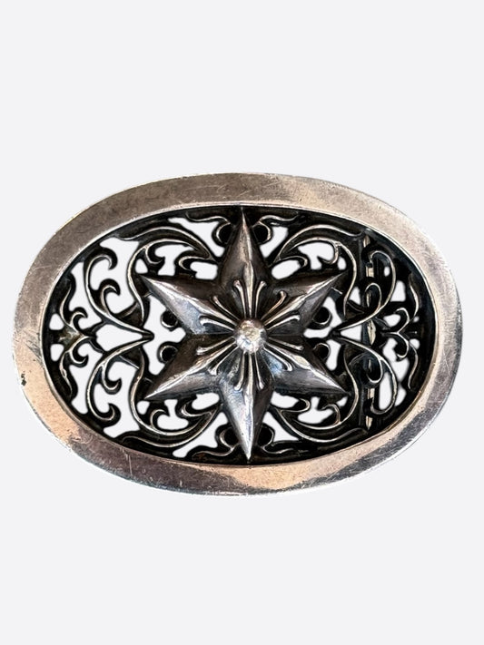 Chrome Hearts Silver Oval Star Buckle