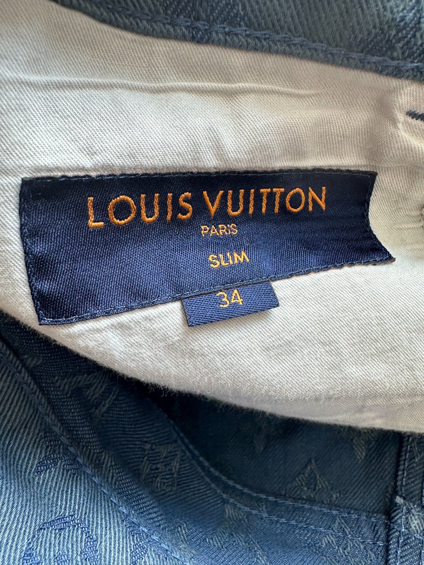 Louis Vuitton Grey Monogram Denim Jeans M Louis Vuitton
