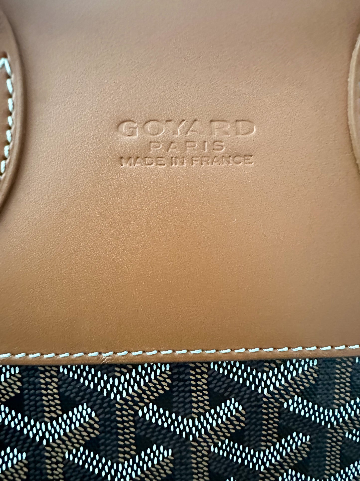 Goyard Black Goyardine & Brown Leather Steamer Bag