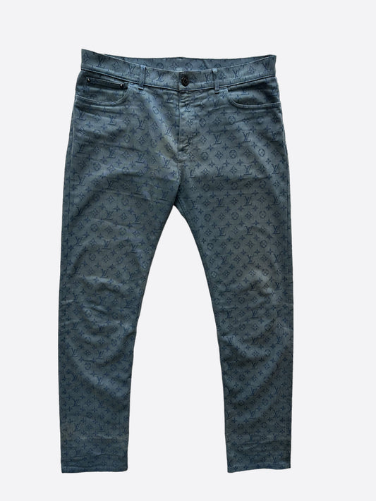 Louis Vuitton Blue Monogram Slim Jeans