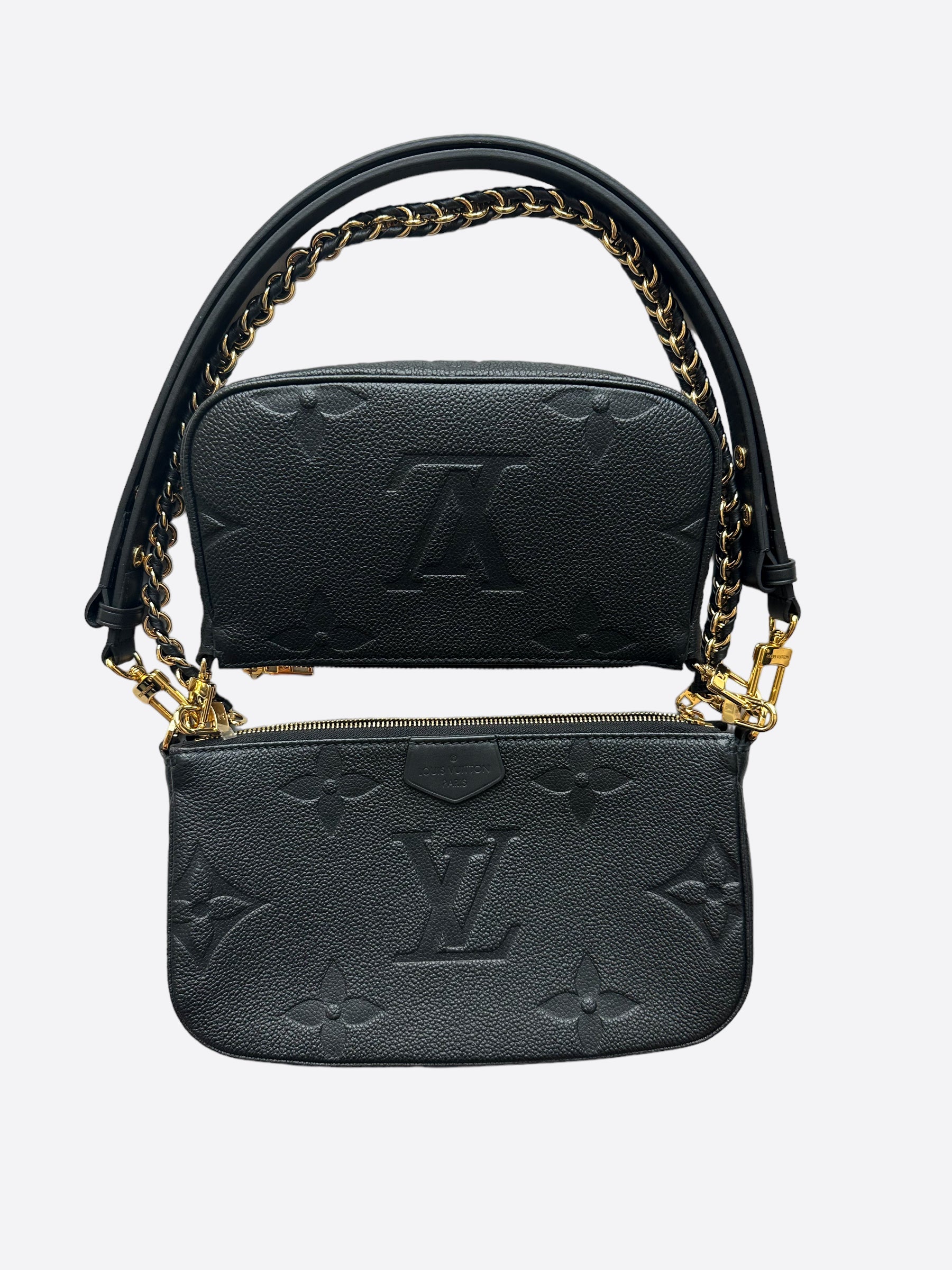 Louis Vuitton Multi Pochette, Black Empreinte Leather, Gold Hardware, New  in Box