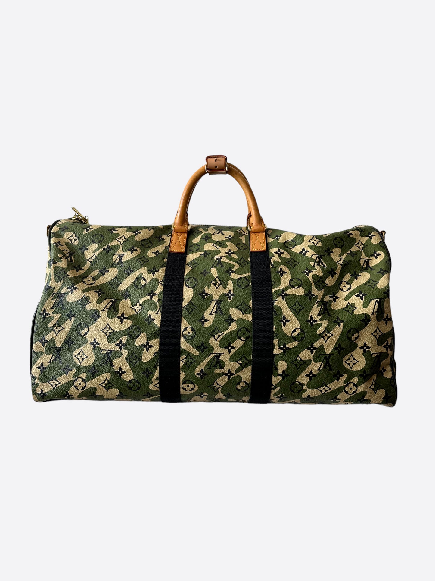 Louis Vuitton Takashi Murakami Camo Monogram Keepall 55 – Savonches