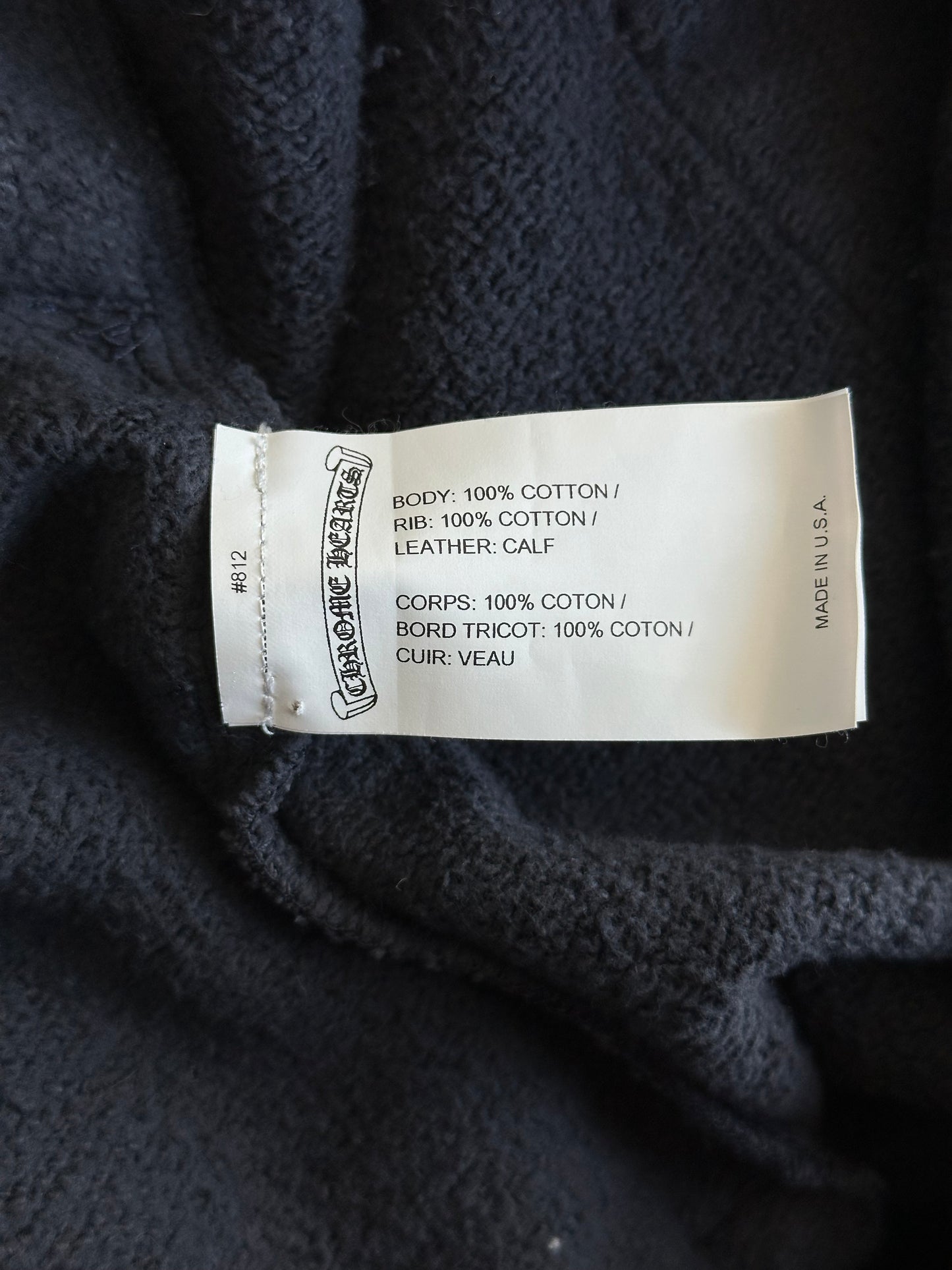 Chrome Hearts Navy & Red Triple Cross Patch Paper Jam Sweatpants