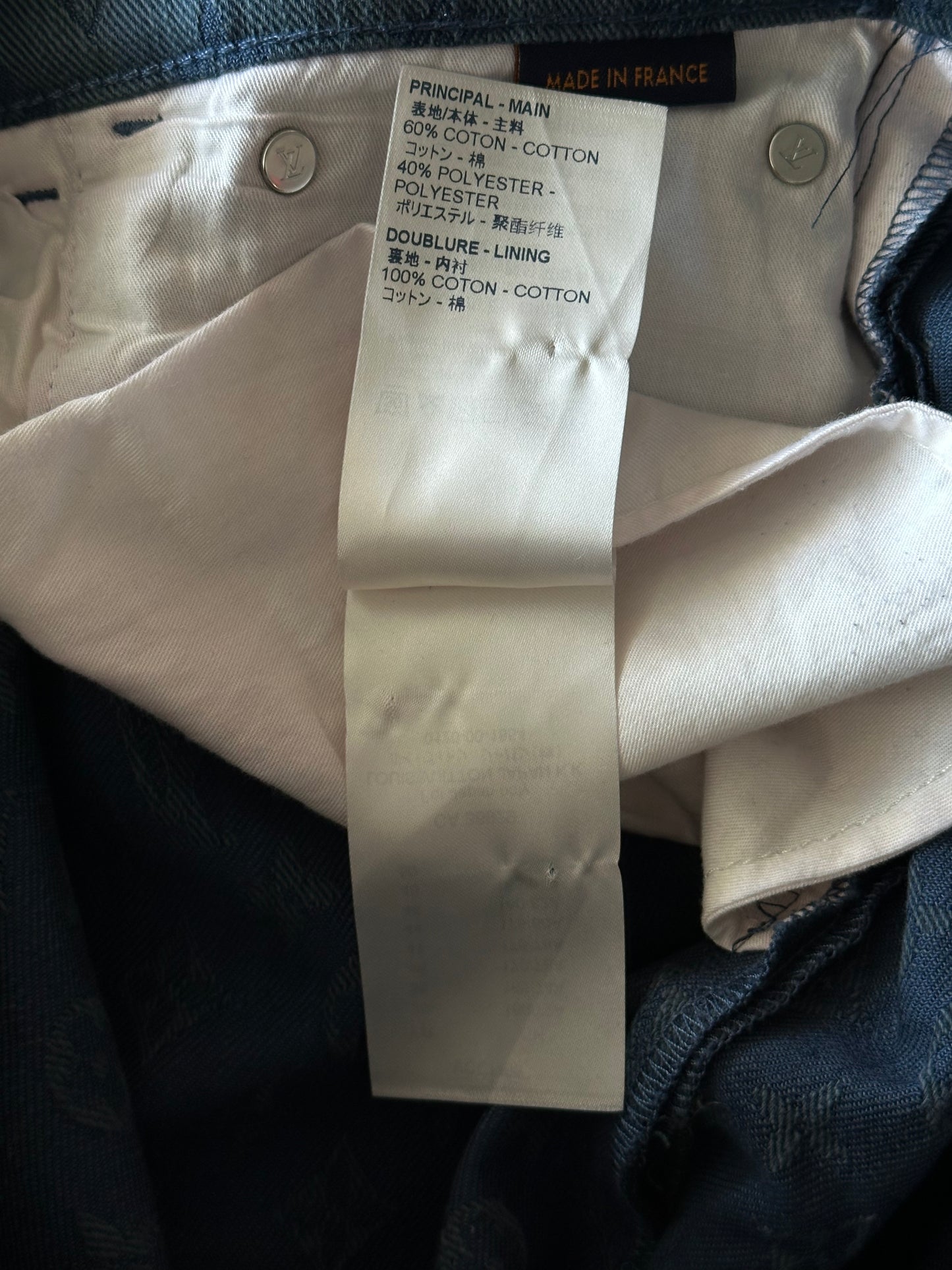 Louis Vuitton Blue Monogram Slim Jeans